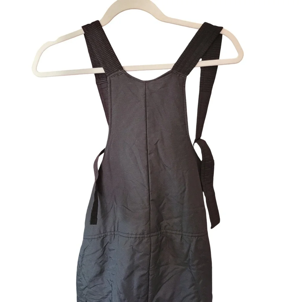 White Stag Mens 32 Black Insulated Ski Bib Overalls Snow Pants Vintage Skiwear